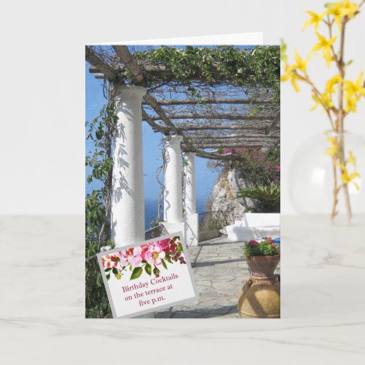 SCENIC ISLE OF CAPRI FOR BIRTHDAY CHEER KARTE (Gelbe Blume)