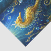 Scenic Jellyfish, Seahorses & Seaweed Decoupage Seidenpapier (Detail)