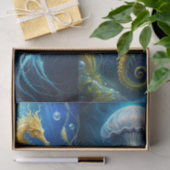 Scenic Jellyfish, Seahorses & Seaweed Decoupage Seidenpapier (Geschenk)