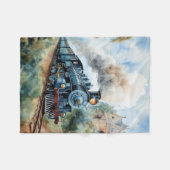 Scenic Landscape a Victorian Train Fleecedecke (Vorderseite (Horizontal))