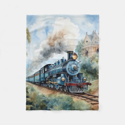 Scenic Landscape a Victorian Train Fleecedecke (Vorderseite)