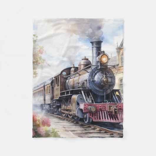 Scenic Landscape a Victorian Train Fleecedecke (Vorderseite)