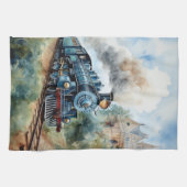 Scenic Landscape a Victorian Train Geschirrtuch (Horizontal)