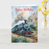 Scenic Landscape a Victorian Train Karte (Gelbe Blume)
