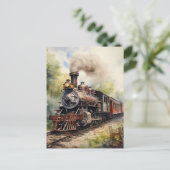 Scenic Landscape a Victorian Train Postkarte (Stehend Vorderseite)