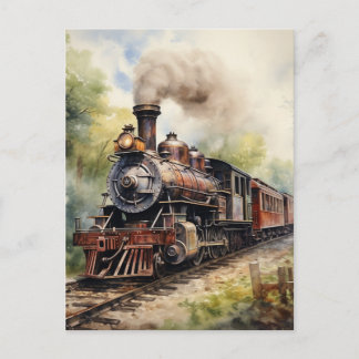 Scenic Landscape a Victorian Train Postkarte