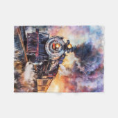 Scenic Landscape with Train Fleecedecke (Vorderseite (Horizontal))