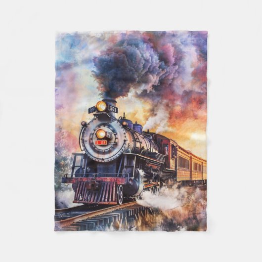 Scenic Landscape with Train Fleecedecke (Vorderseite)