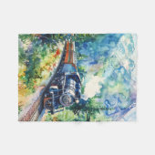 Scenic Landscape with Train Fleecedecke (Vorderseite (Horizontal))
