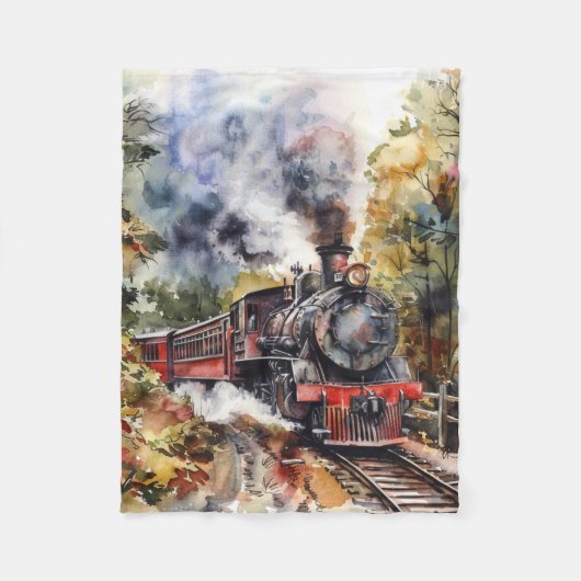 Scenic Landscape with Train Fleecedecke (Vorderseite)