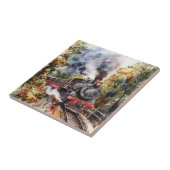 Scenic Landscape with Train Fliese (Seite)