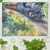 Scenic Landscape with Train Geschirrtuch (Gefaltet)