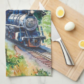 Scenic Landscape with Train Geschirrtuch (Viertel Falte)