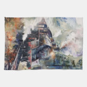 Scenic Landscape with Train Geschirrtuch (Horizontal)