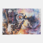 Scenic Landscape with Train Geschirrtuch (Horizontal)