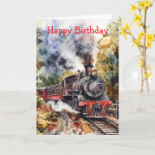 Scenic Landscape with Train Karte (Gelbe Blume)