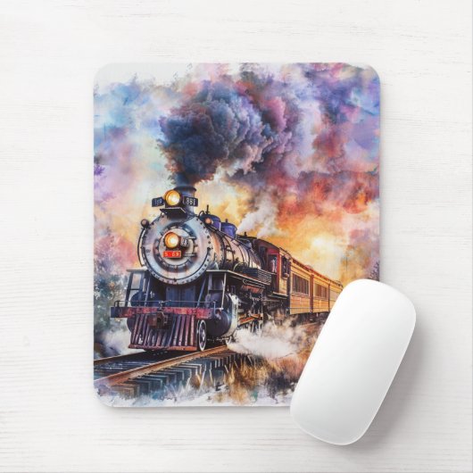 Scenic Landscape with Train Mousepad (Mit Mouse)