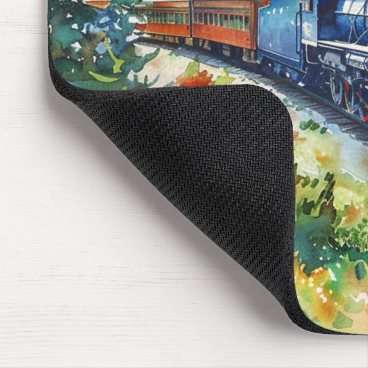 Scenic Landscape with Train Mousepad (Ecke)