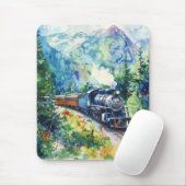 Scenic Landscape with Train Mousepad (Mit Mouse)