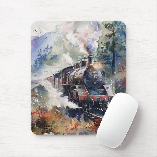 Scenic Landscape with Train Mousepad (Mit Mouse)