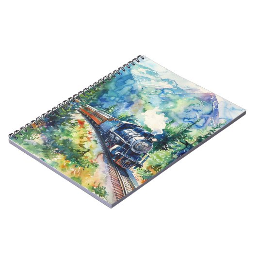 Scenic Landscape with Train Notizblock (Linke Seite)