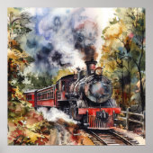 Scenic Landscape with Train Poster (Vorne)