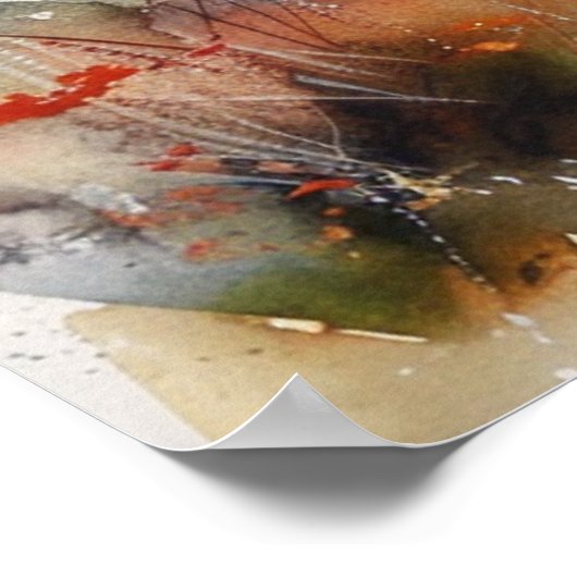 Scenic Landscape with Train Poster (Ecke)