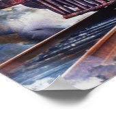 Scenic Landscape with Train Poster (Ecke)