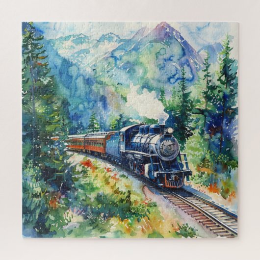 Scenic Landscape with Train Puzzle (Vertikal)