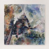 Scenic Landscape with Train Puzzle (Horizontal)