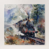 Scenic Landscape with Train Puzzle (Vertikal)