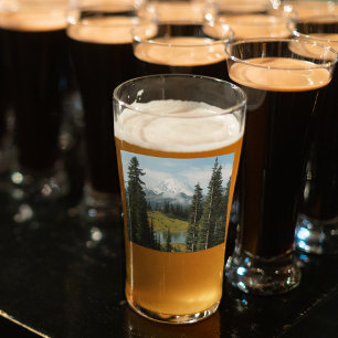 Scenic Mount Rainier Landscape Photo Glas