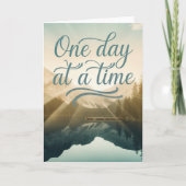 Scenic Mountain Lake "One Day at a Time" card Karte (Vorderseite)