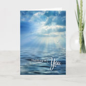Scenic Ocean View Cloud Reflection Thinking of You Karte (Vorderseite)