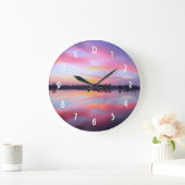 Scenic Pink Landscape Große Wanduhr (Zuhause)