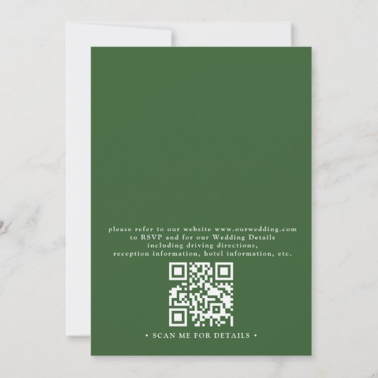 Scenic San Francisco Destination QR Code Wedding Einladung (Rückseite)
