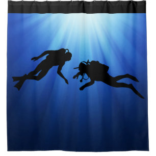 Scenic Scuba Taucher Duschvorhang