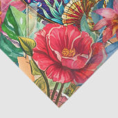 Scenic Tropical Stained Glass Fish Decoupage Seidenpapier (Detail)