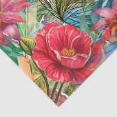 Scenic Tropical Stained Glass Flamingo Decoupage Seidenpapier (Detail)