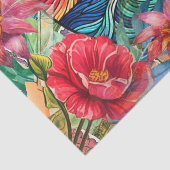 Scenic Tropical Stained Glass Sunset Decoupage Seidenpapier (Detail)