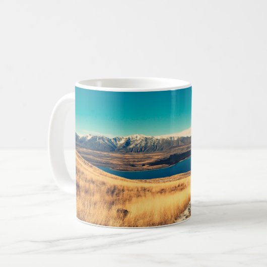 Scenic view in Mt. John summit view point, Lake T Kaffeetasse (Vorderseite Links)