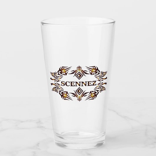 Scennez-Trinkbehälter Glas (Vorderseite)