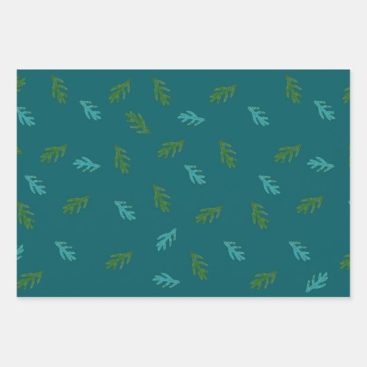 Scent of a forest - Green Spruce Twigs Geschenkpapier Set (Vorderseite 2)