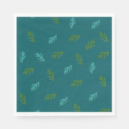 Scent of a forest - Green Spruce Twigs Napkins Serviette