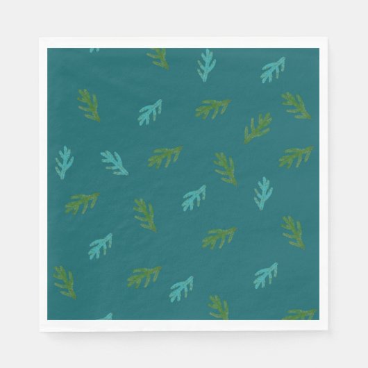 Scent of a forest - Green Spruce Twigs Napkins Serviette (Vorderseite)