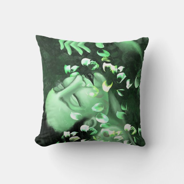 Scent of Spring Throw Kissen Modern Art Malerei (Vorderseite)