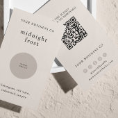 Scent Sample Fragrance Tester Beige QR Code Card