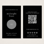 Scent Sample Fragrance Tester Black QR Code Card (Vorne & Hinten)