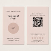 Scent Sample Fragrance Tester Blush QR Code Card (Vorne & Hinten)