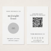 Scent Sample Fragrance Tester White QR Code Card (Vorne & Hinten)